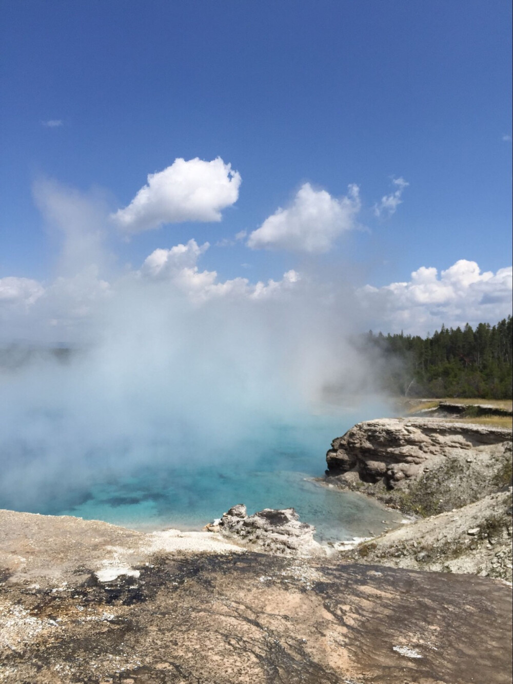 黄石公园 地热温泉