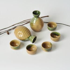 vintage 日本带回  日式  80年代 中古 陶瓷 酒壶 清酒 酒杯 套装