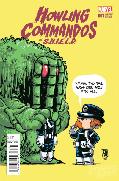 Howling Commandos of S.H.I.E.L.D. variant cover by Skottie Young