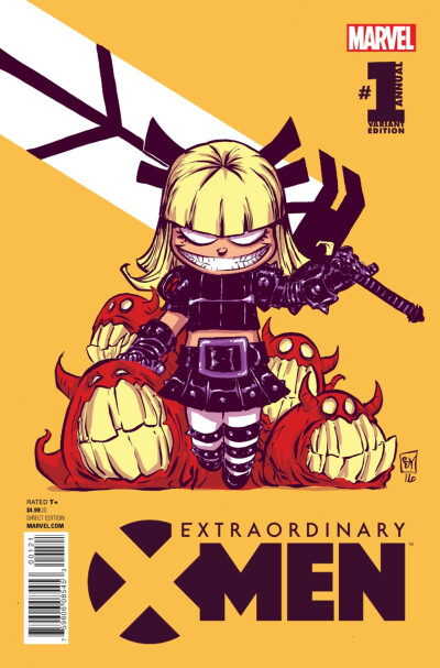 Extraordinary X-Men Annual variant cover by Skottie Young