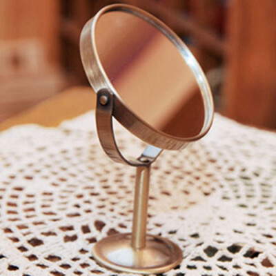 创意 复古 台式古铜双面化妆镜子 一面放大 一面平镜 居家杂货