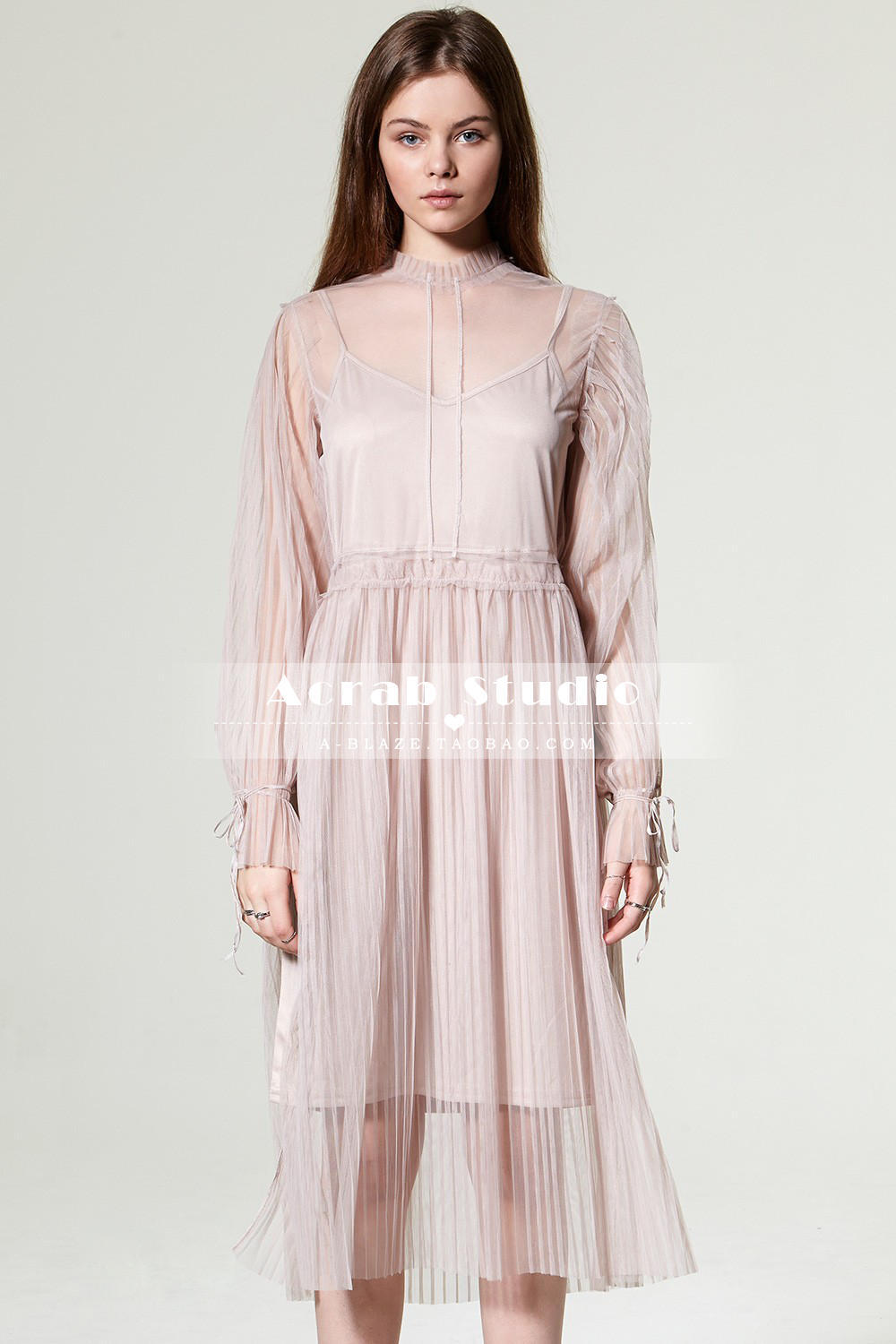 代购 STORETS 新款 Sabro Layered See Through Dress