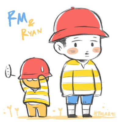 推特上的良心画作 防弹少年团饭绘 BTS FANART 防弹少年团 BTS 金南俊 RAPMON