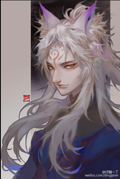 二突子+绘画过程儿，= ..=...-仔猫一丁_涂鸦,CG,阴阳师同人_涂鸦王国插画