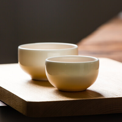 骨瓷纯白功夫茶杯主人杯 品茗杯骨瓷茶具陶瓷杯陶瓷茶具 小单杯