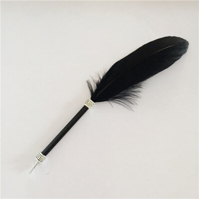 天然羽毛蘸水笔DIY材料包文艺复古创意礼物