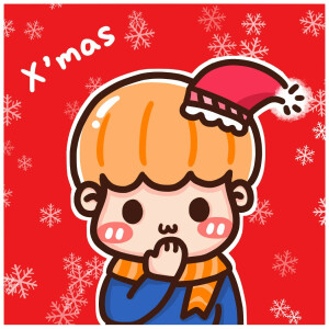 圣诞 手绘 画画 壁纸 头像 锁屏 背景 西瓜 加油 卡通 可爱 圣诞 情侣头像 Q版 萌