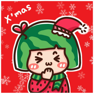 圣诞 手绘 画画 壁纸 头像 锁屏 背景 西瓜 加油 卡通 可爱 圣诞 情侣头像 Q版 萌