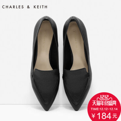 CHARLES&KEITH单鞋 CK1-70300293 尖头金属片通勤风平底鞋