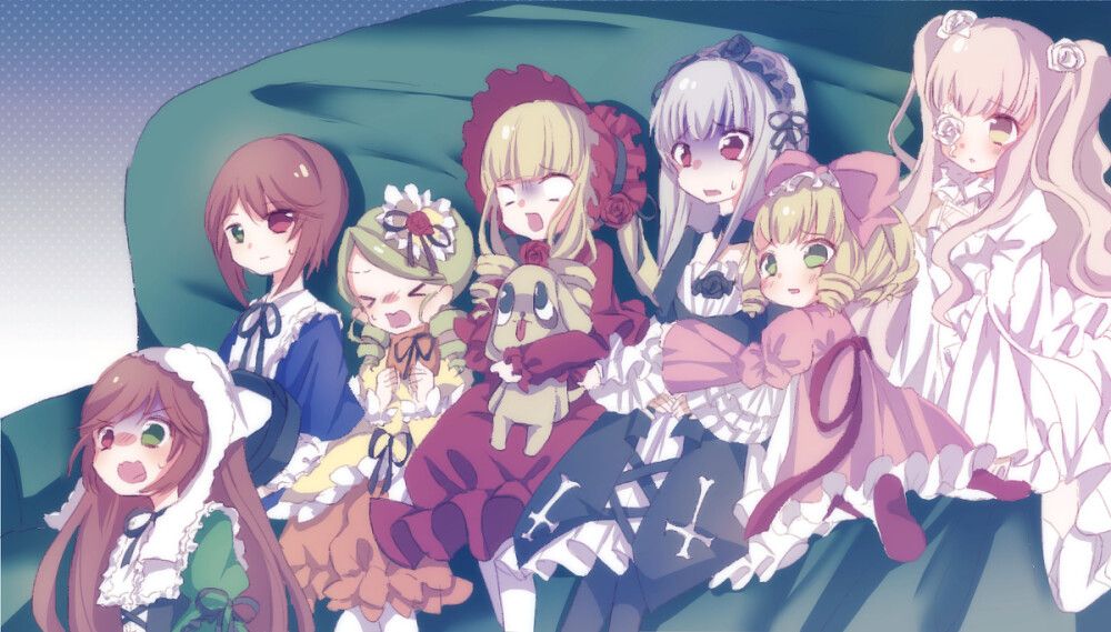 蔷薇少女薔薇少女ローゼンメイデン Rozen Maiden [水銀燈/金糸雀/翠星石 /蒼星石/真紅/雛莓/雪華綺晶]