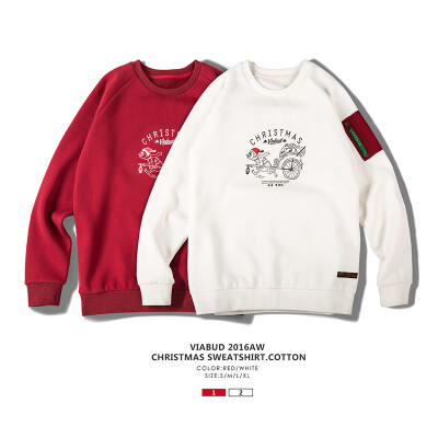 VIABUD 2016AW CHRISTMAS SWEATSHIRT.COTTON 圣诞款 圆领插肩卫衣 两色选