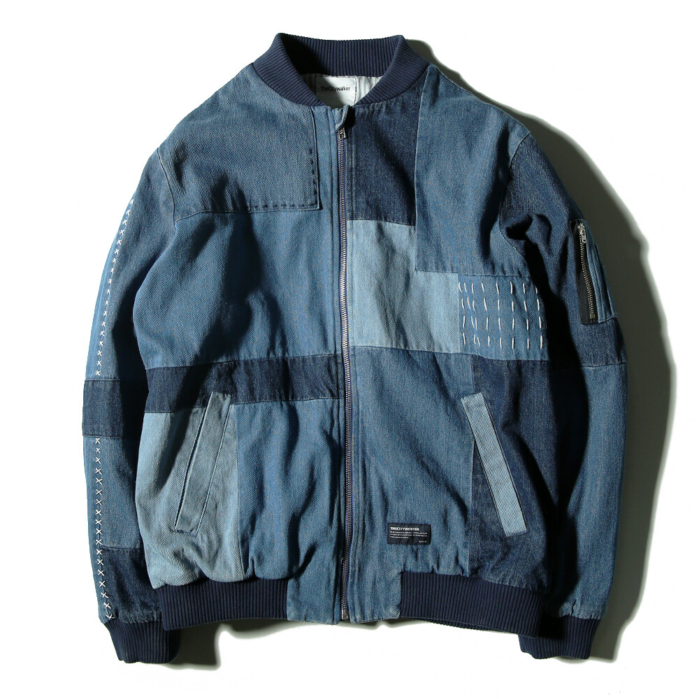 DAKYAM 2016AW CTWK Dilapidated Denim Bomber JKT 牛仔拼接夹克