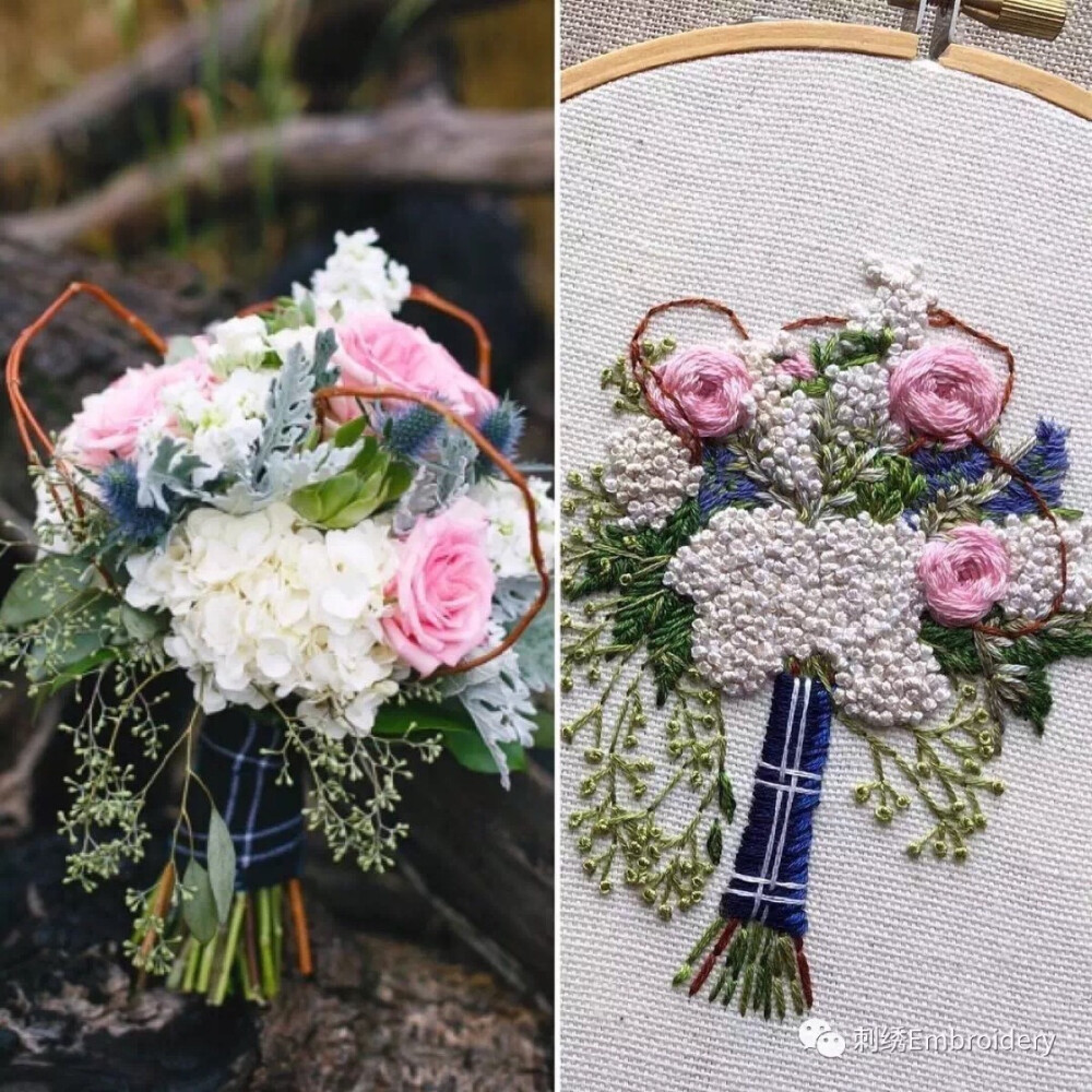 捧花刺绣