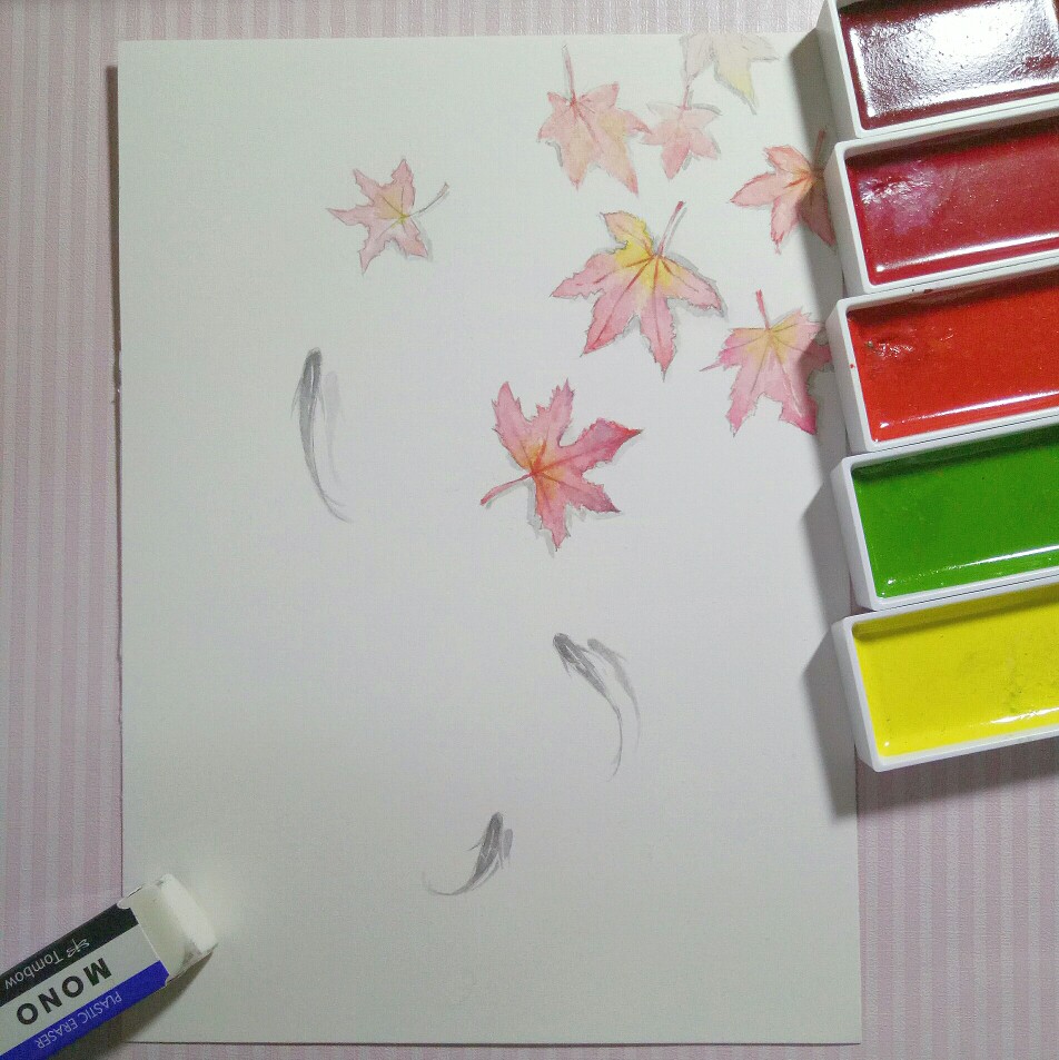 吴竹水彩画 阿诗 简单 小月姑娘画,没水印,请不要转图谢谢 旁边的固体