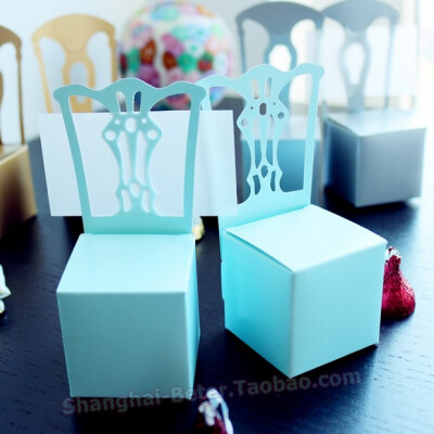 Miniature Chair Place Card Holder and Favor Box /w memo card