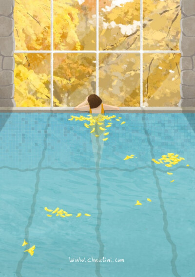 柔和的色彩，温暖的插画 ~ 画师chezlini作品