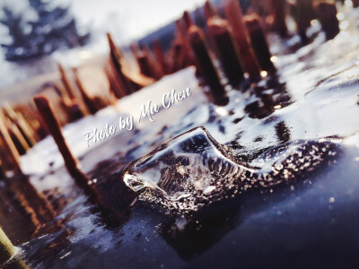 2016.12.16.有时会莫名失落，感觉世界漆黑一片。然而低头时却发现，即使冰封的世界里，依然有晶莹剔透的纯净角落，在折射暖阳。