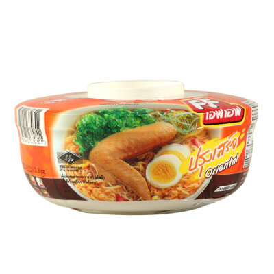 泰国进口 FF方便面 泡面碗面冬阴功 鸡翅鸡蛋味65g 碗面速食面