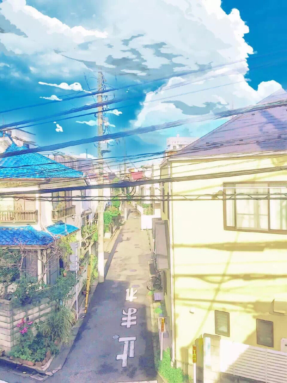 日本街道手绘