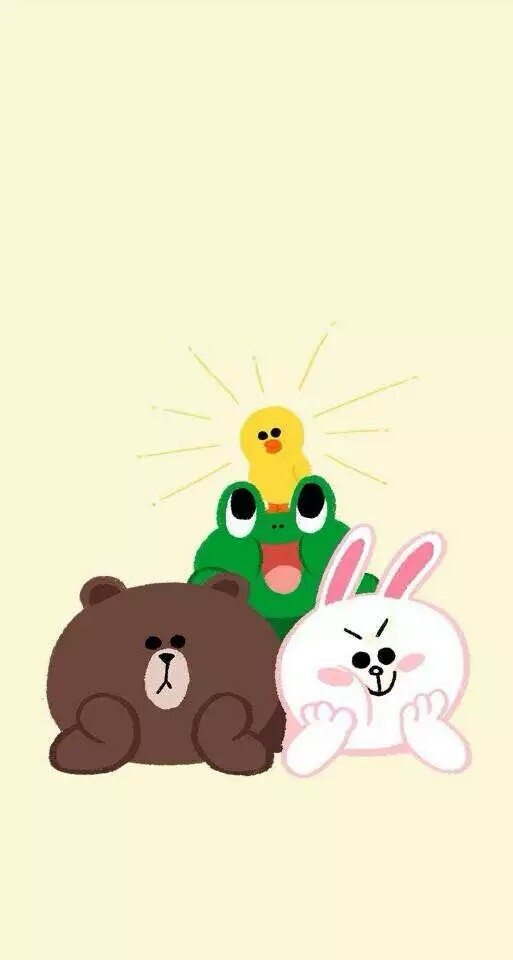 line friends 可妮兔 布朗熊 莎莉鸡 可爱