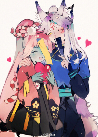 分享 #狐跳# 那个特效爱心太可爱了TwT 愉快地狂草一下结婚照【？？什么