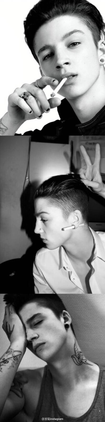 [cp]#Model# Ash Stymest，91年英国超模，MANNEQUINS乐队的鼓手，浑身纹身加上痞帅的眼神，活脱脱塑造了一个叛逆洒脱的形象，使他备受粉丝和杂志的追崇。哦对了，他跟前妻Maille Doyle还育有一女[doge][/cp]