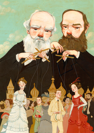 插画家Rebecca Green作品 man#puppet