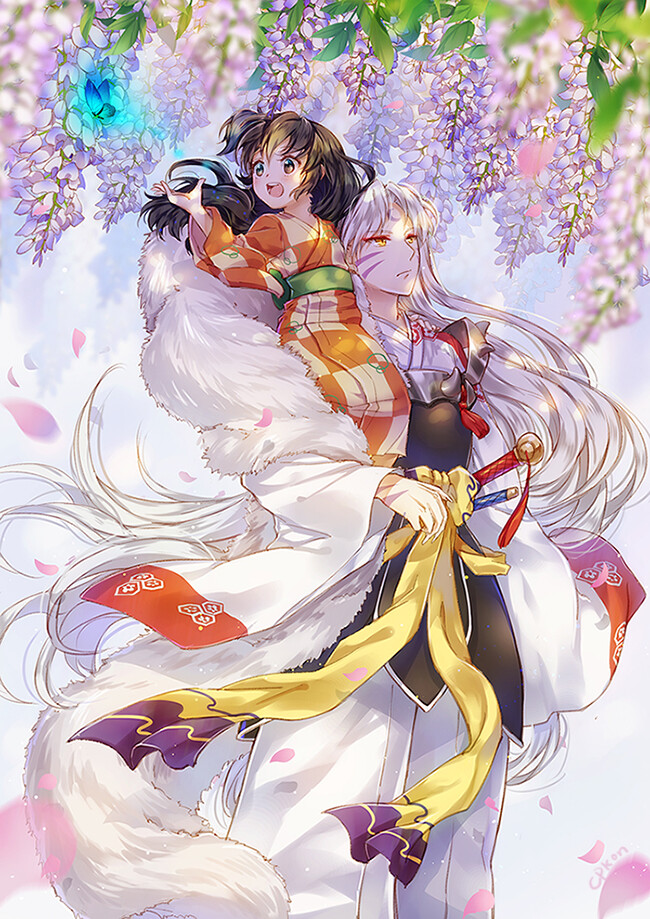 犬夜叉 藤の花 画师：CPKon 本作品pixiv id=60413187