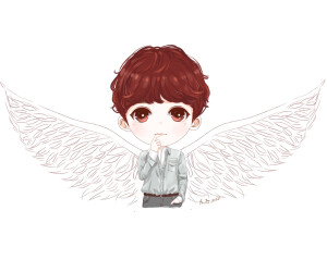 蔡徐坤手绘动漫Q版头像