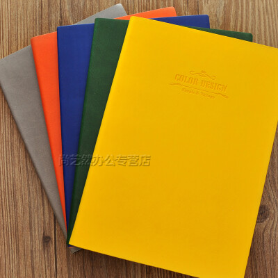 得力彩色皮面本25K记事本学生复古笔记本创意时尚商务彩色3183