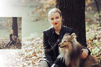 Eugenia said: "Fai is my soulmate."
photographer:me
model:Eugenia&Fai（dog）
make up:yoyo