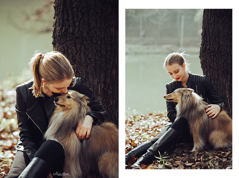 Eugenia said: "Fai is my soulmate."
photographer:me
model:Eugenia&Fai（dog）
make up:yoyo