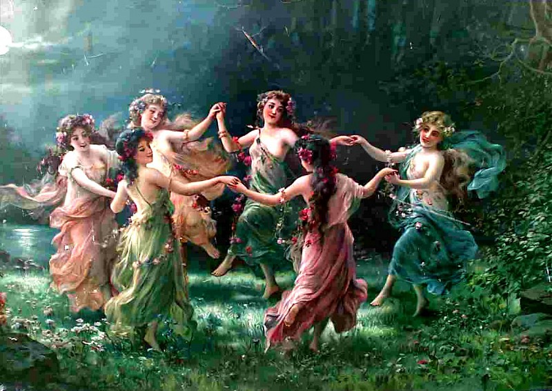 Forest nymphs, Hans Zatzka(1859-1945)