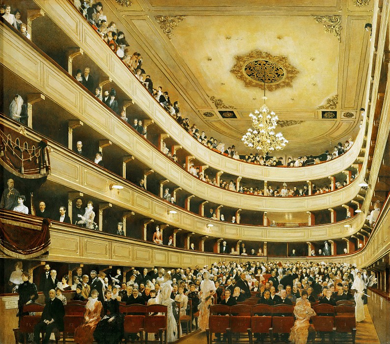 Auditorium in the Old Burgtheater, Vienna, Gustav Klimt(1862-1918)