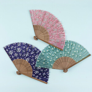 韩国进口 Ardium 复古丝绸印花扇 Folding Fan3款选