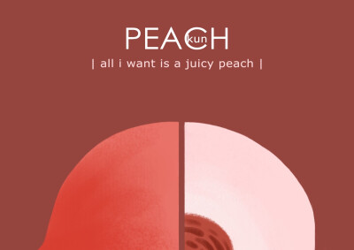 一组水果海报－桃子