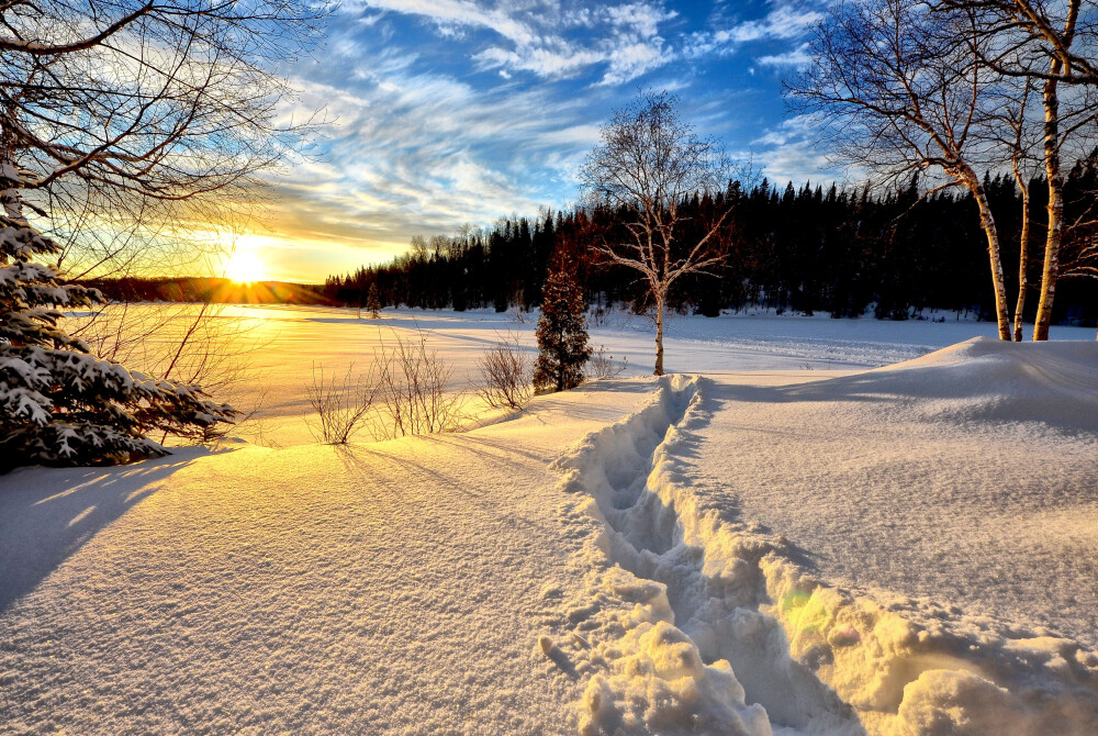 ?如若 · 初见?
?阳光下的雪景?
【新浪微博:高清无水印iphone萌壁纸】