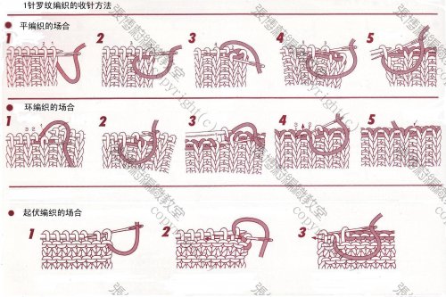 棒针编织 收针方法