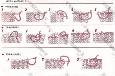 棒针编织 收针方法