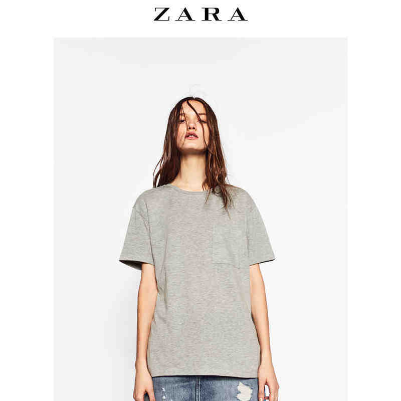 秋冬折扣 ZARA TRF 女装 口袋 T 恤 #joinlife 03431277811