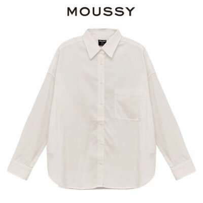 MOUSSY 2016 新品 秋冬 宽松 百搭 纯色 衬衫 女 0109AQ30-5330