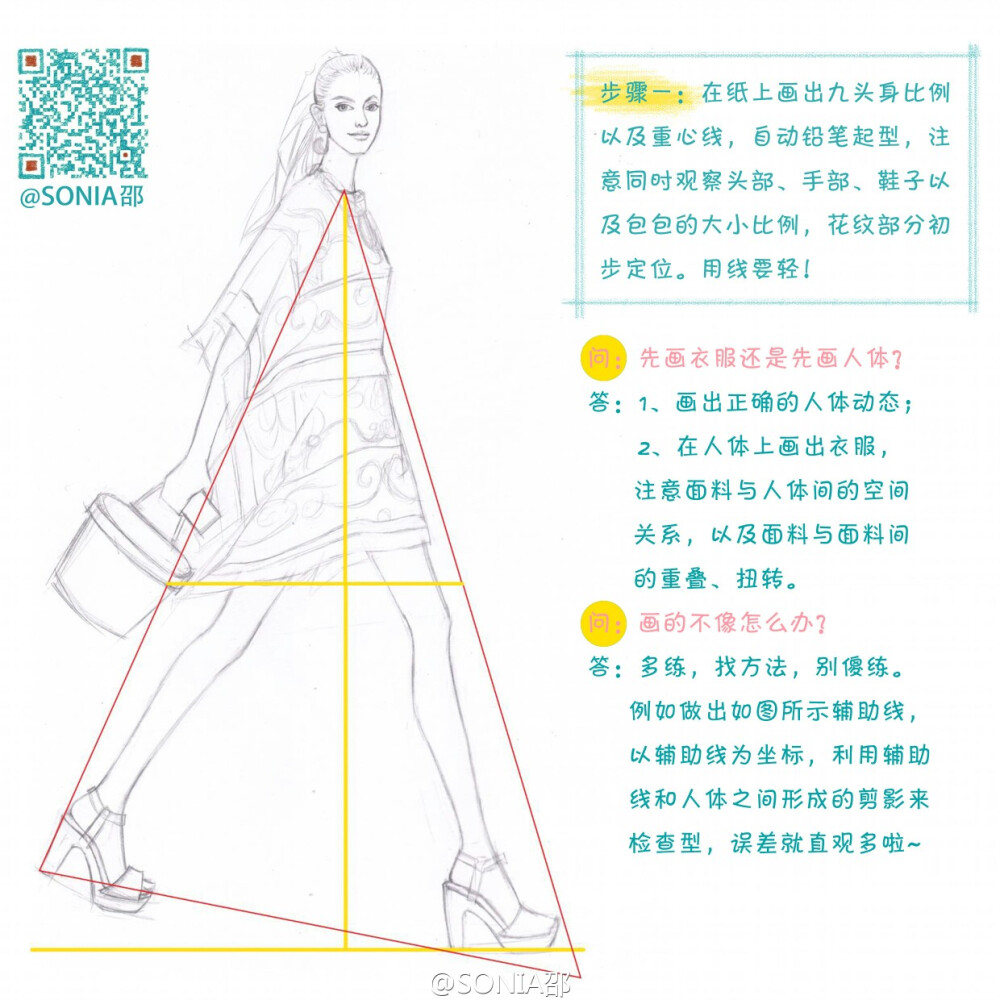 SONIA手绘服装效果图步骤