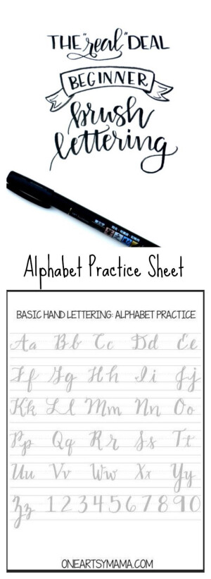 Brush lettering for beginner 