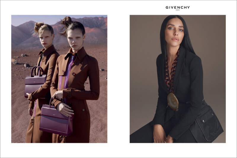 法国奢侈品牌 Givenchy（纪梵希）最新2017春夏系列广告大片曝光，超模 Irina Shayk、Lea T.、Vittoria Ceretti与Faretta 共同为出镜代言传达品牌新季“自由与宁静”的主题。