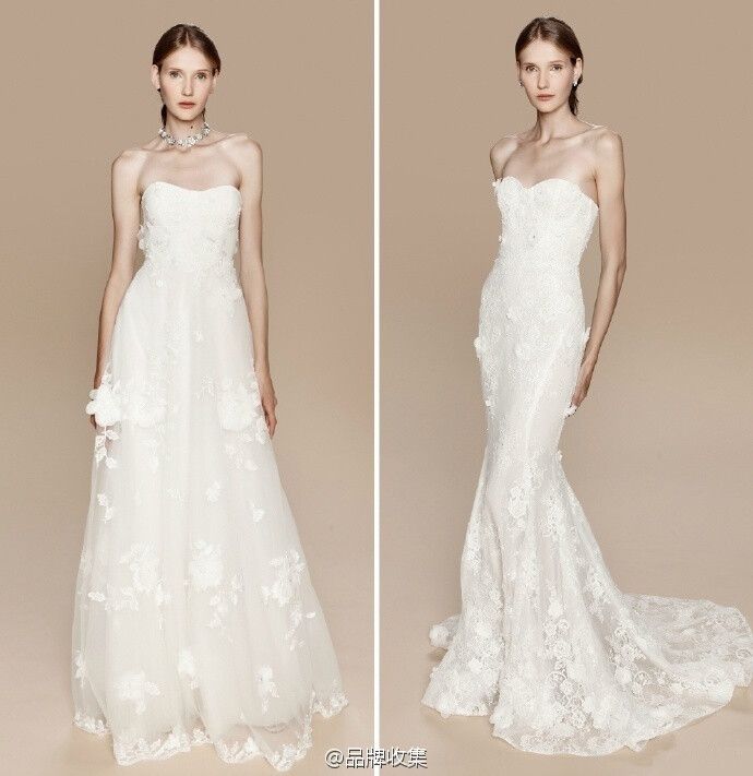 Marchesa Notte Bridal Fall 2017｜Marchesa的副线Marchesa Notte的首个婚纱系列~ 柔美、浪漫又带有些许华丽，美极了