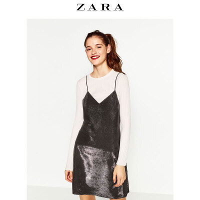 秋冬折扣 ZARA 女装 无袖短连衣裙 00387228808