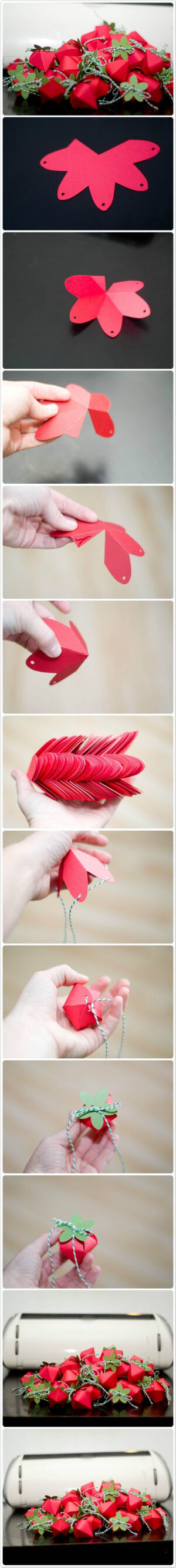 折纸草莓