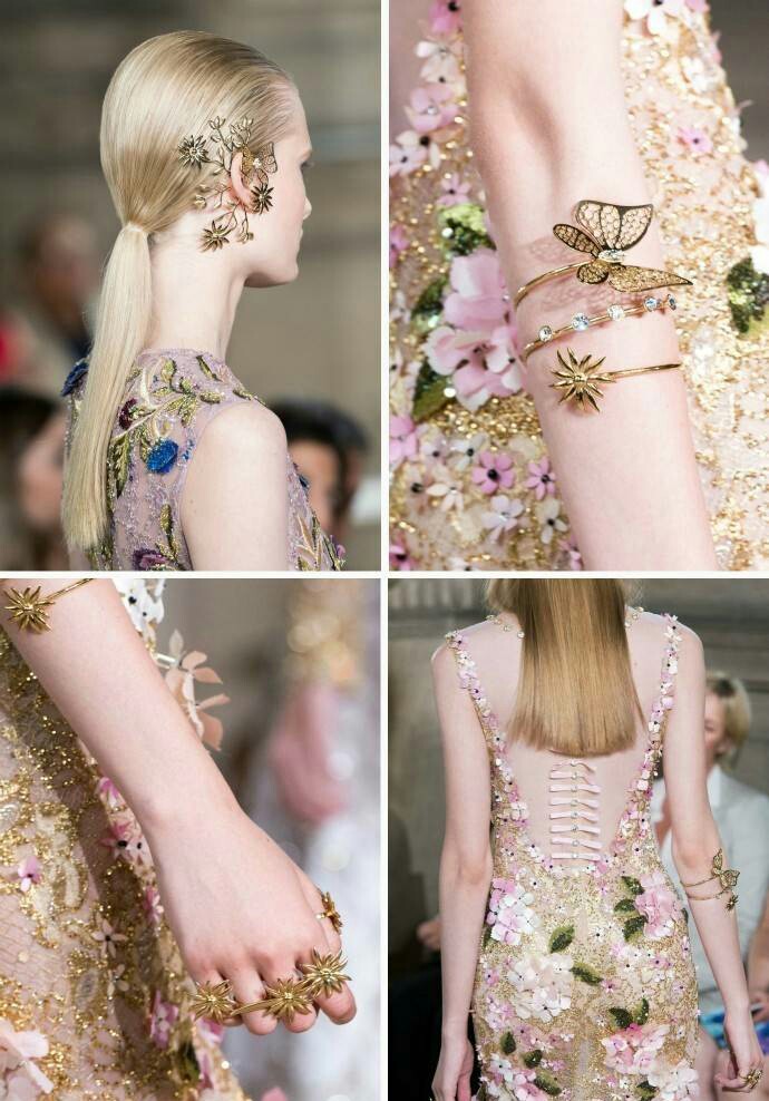 Detail｜Georges Hobeika 2016秋冬高级定制秀场上的细节之美。
时尚街拍 秀场 模特 时尚博主 婚纱婚礼 新娘造型 礼服