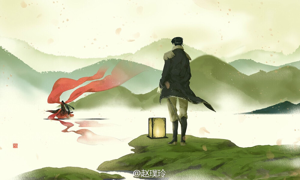 #启红#曲终人不见，江上数峰青。