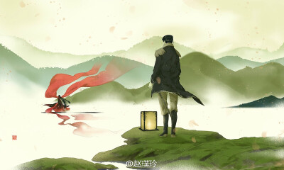 #启红#曲终人不见，江上数峰青。